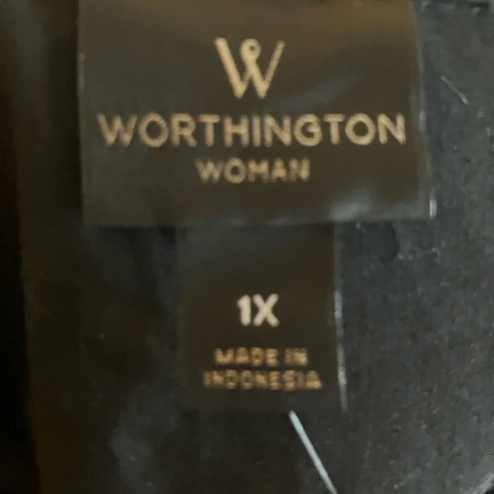 Worthington Black Button Down Shirt - Picture 3 of 4